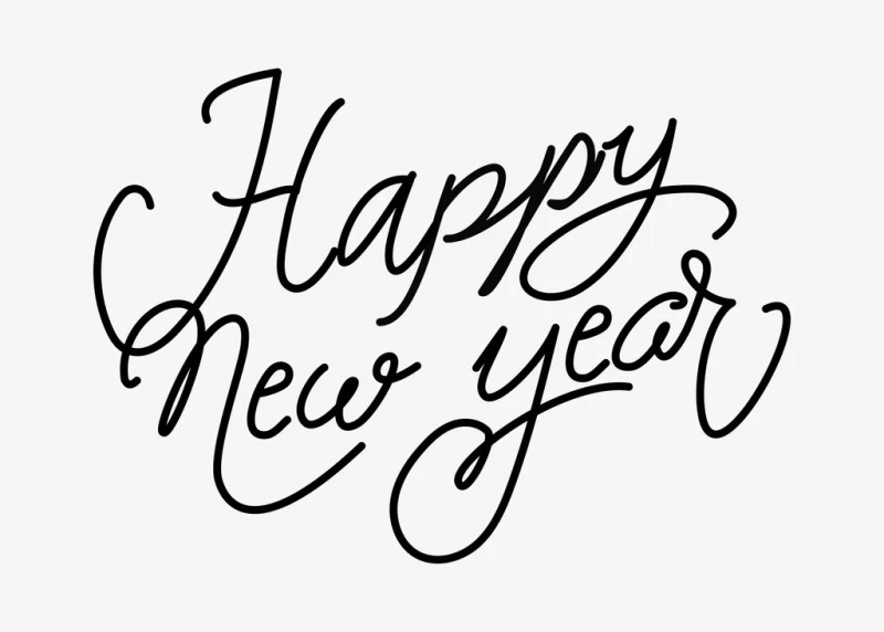 Happy new year illustration