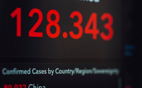 coronavirus statistics on screen